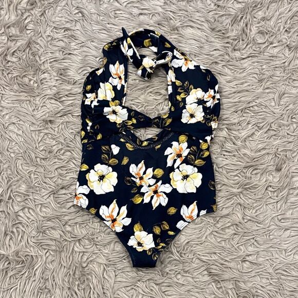 Beach Riot X Stone Cold Fox Classy Sexy One Piece Floral Cheeky Swim Suit Medium - Picture 5 of 6